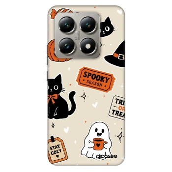 Szilikon tok erre a típusra Xiaomi 14T Pro - Halloween stickers