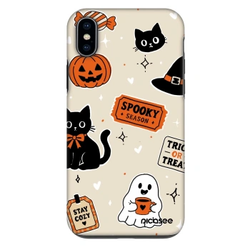 Szilikon tok erre a típusra Apple iPhone XS Max - Halloween stickers