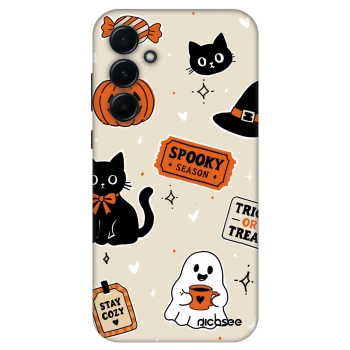 Szilikon tok erre a típusra Samsung Galaxy A55 5G A556B - Halloween stickers