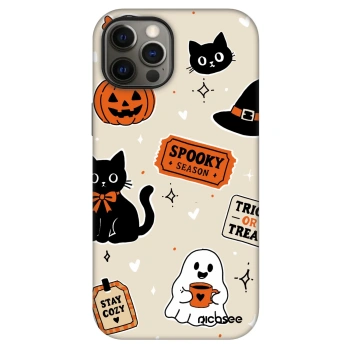 Szilikon tok erre a típusra Apple iPhone 12 Pro - Halloween stickers