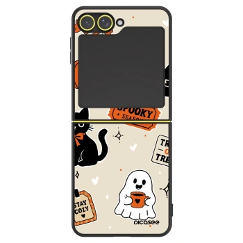 Szilikon tok erre a típusra Samsung Galaxy Z Flip7 FE 5G - Halloween stickers