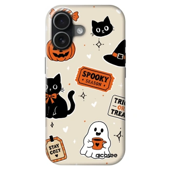 Szilikon tok erre a típusra Apple iPhone 17 - Halloween stickers