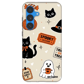 Szilikon tok erre a típusra Samsung Galaxy S25 FE 5G - Halloween stickers