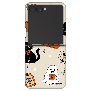 Szilikon tok erre a típusra Samsung Galaxy Z Flip7 5G - Halloween stickers