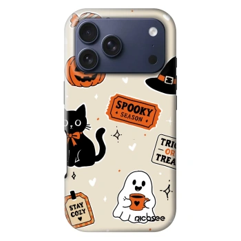 Szilikon tok erre a típusra Apple iPhone 18 Pro - Halloween stickers
