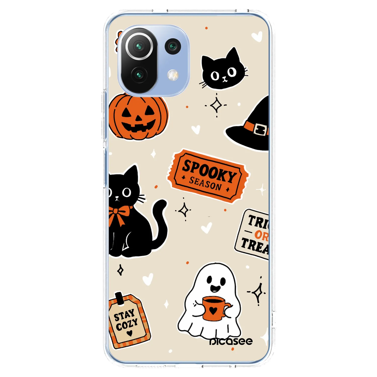 Picasee átlátszó szilikon tok az alábbi mobiltelefonokra Xiaomi Mi 11 Lite - Halloween stickers