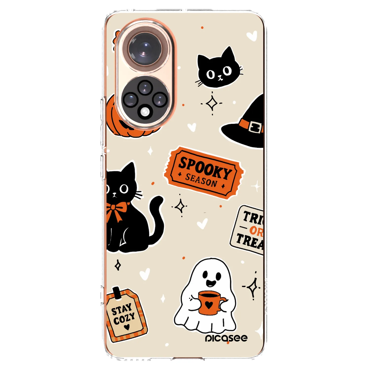 Picasee átlátszó szilikon tok az alábbi mobiltelefonokra Huawei Nova 9 - Halloween stickers