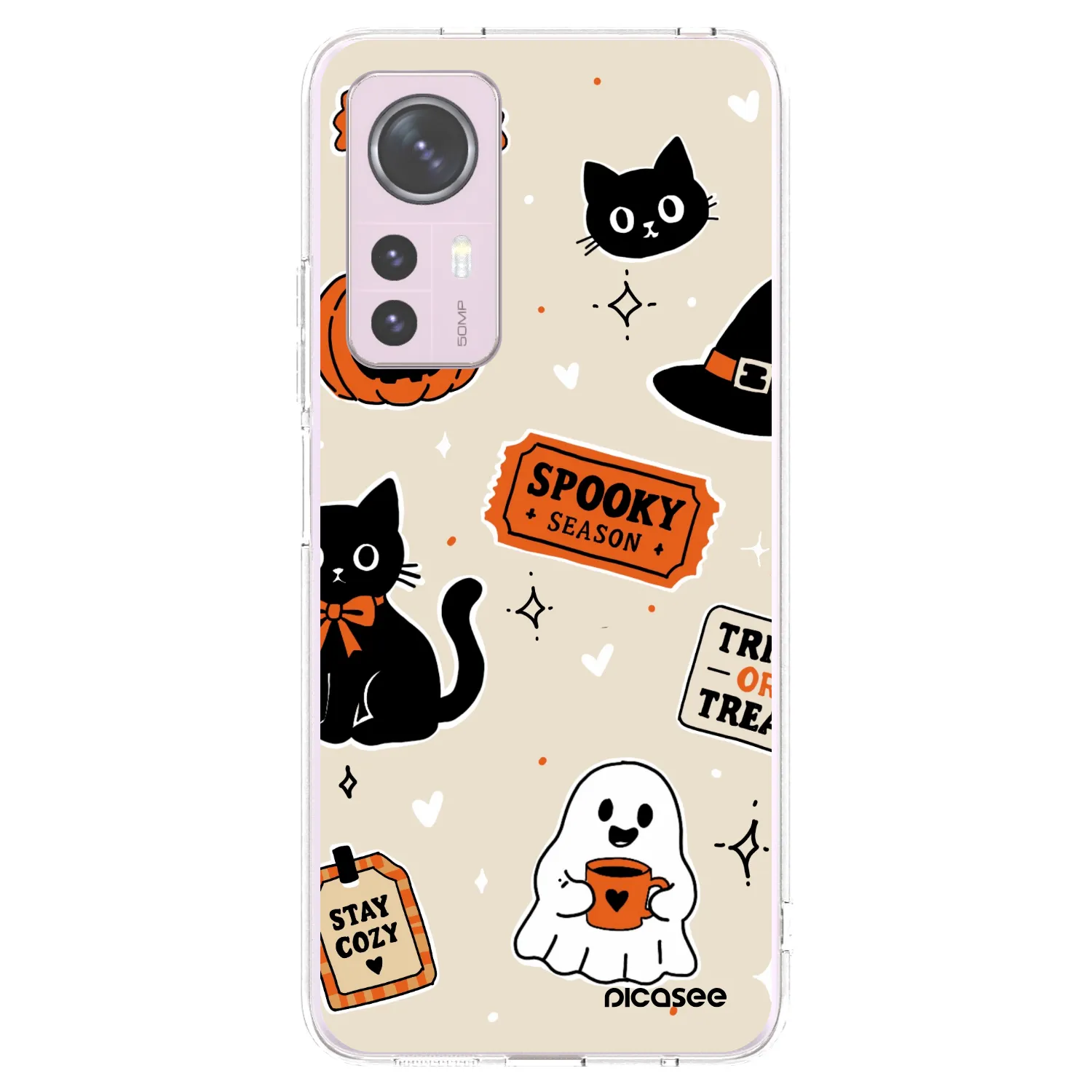 Picasee átlátszó szilikon tok az alábbi mobiltelefonokra Xiaomi 12 - Halloween stickers