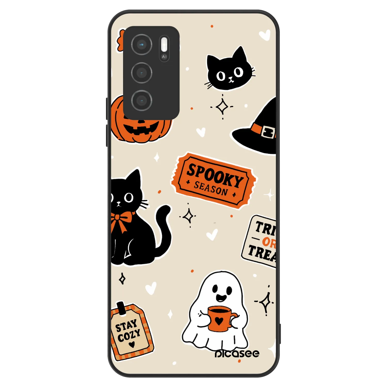 Picasee ULTIMATE CASE OPPO A16s - készülékre - Halloween stickers