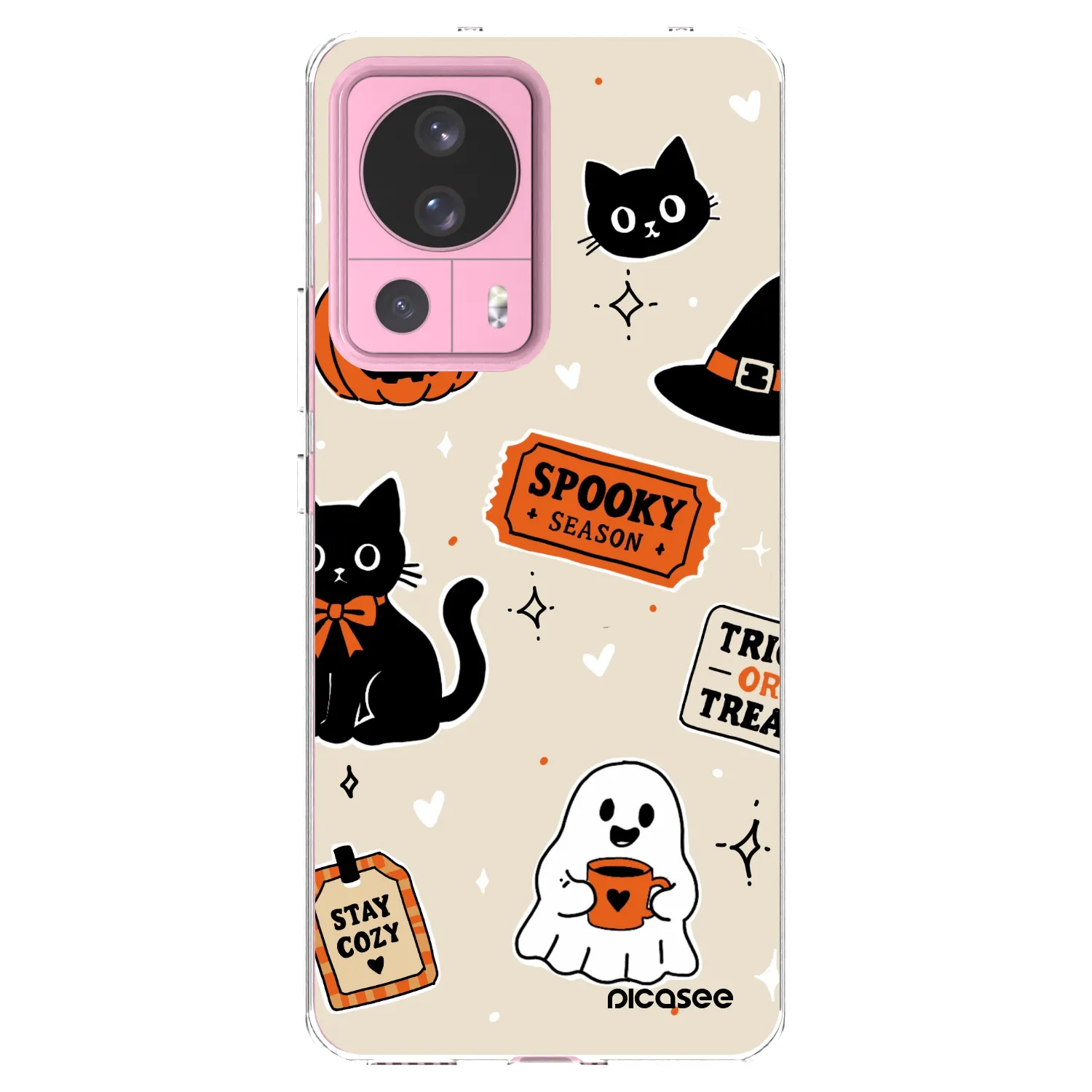 Picasee átlátszó szilikon tok az alábbi mobiltelefonokra Xiaomi 13 Lite - Halloween stickers