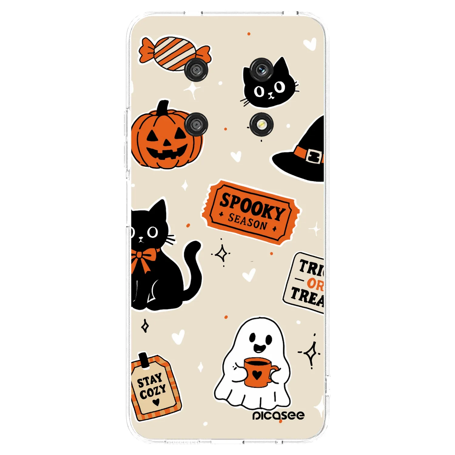 Picasee átlátszó szilikon tok az alábbi mobiltelefonokra Honor Magic4 Lite 5G - Halloween stickers