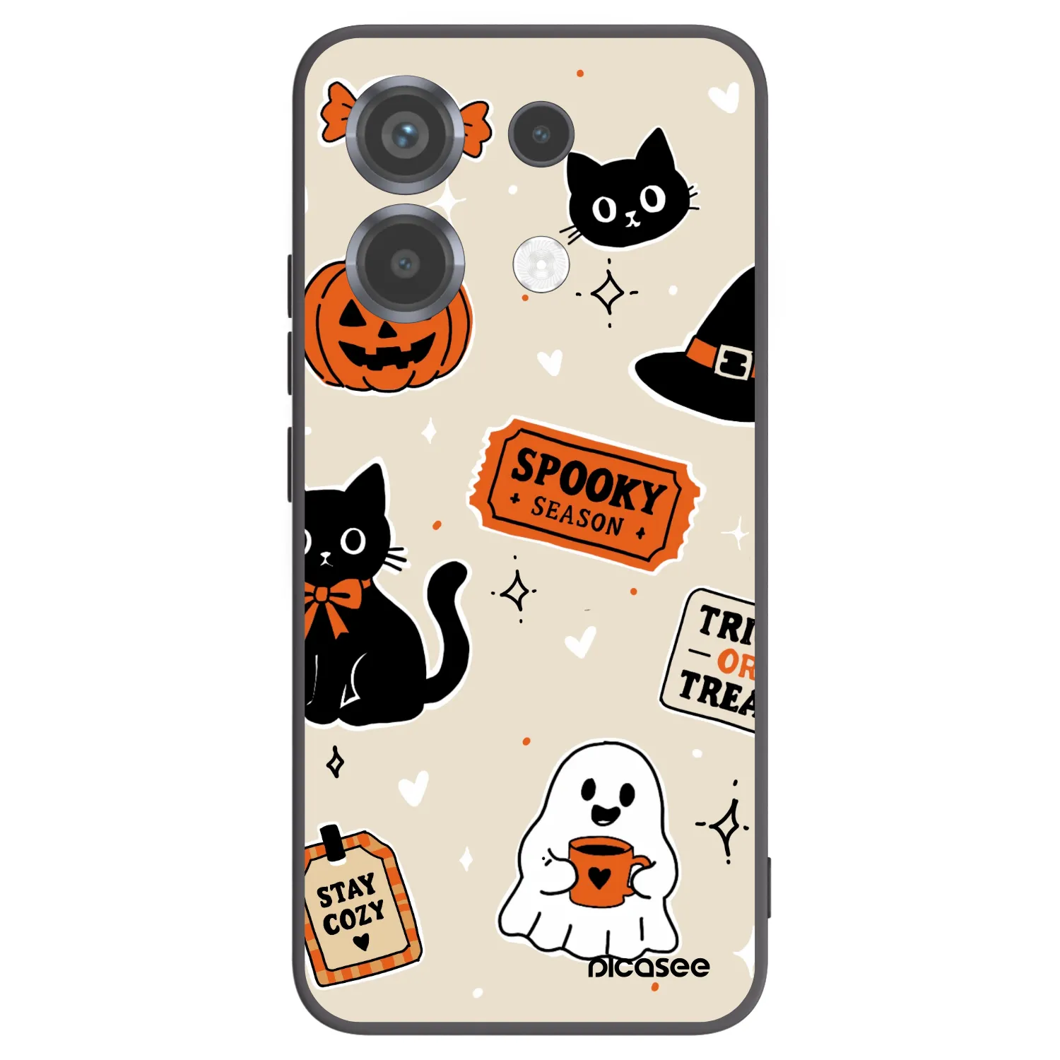 Picasee fekete szilikon tok az alábbi mobiltelefonokra Xiaomi Poco X6 - Halloween stickers