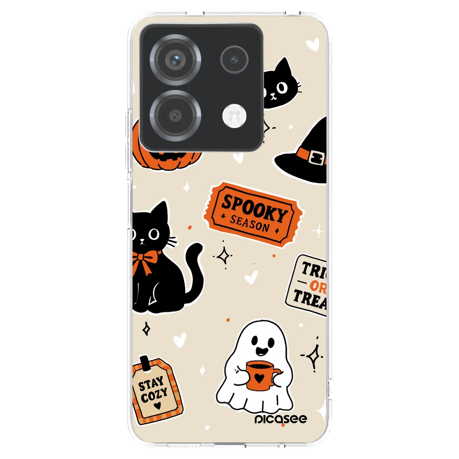 Picasee átlátszó szilikon tok az alábbi mobiltelefonokra Xiaomi Poco X6 - Halloween stickers