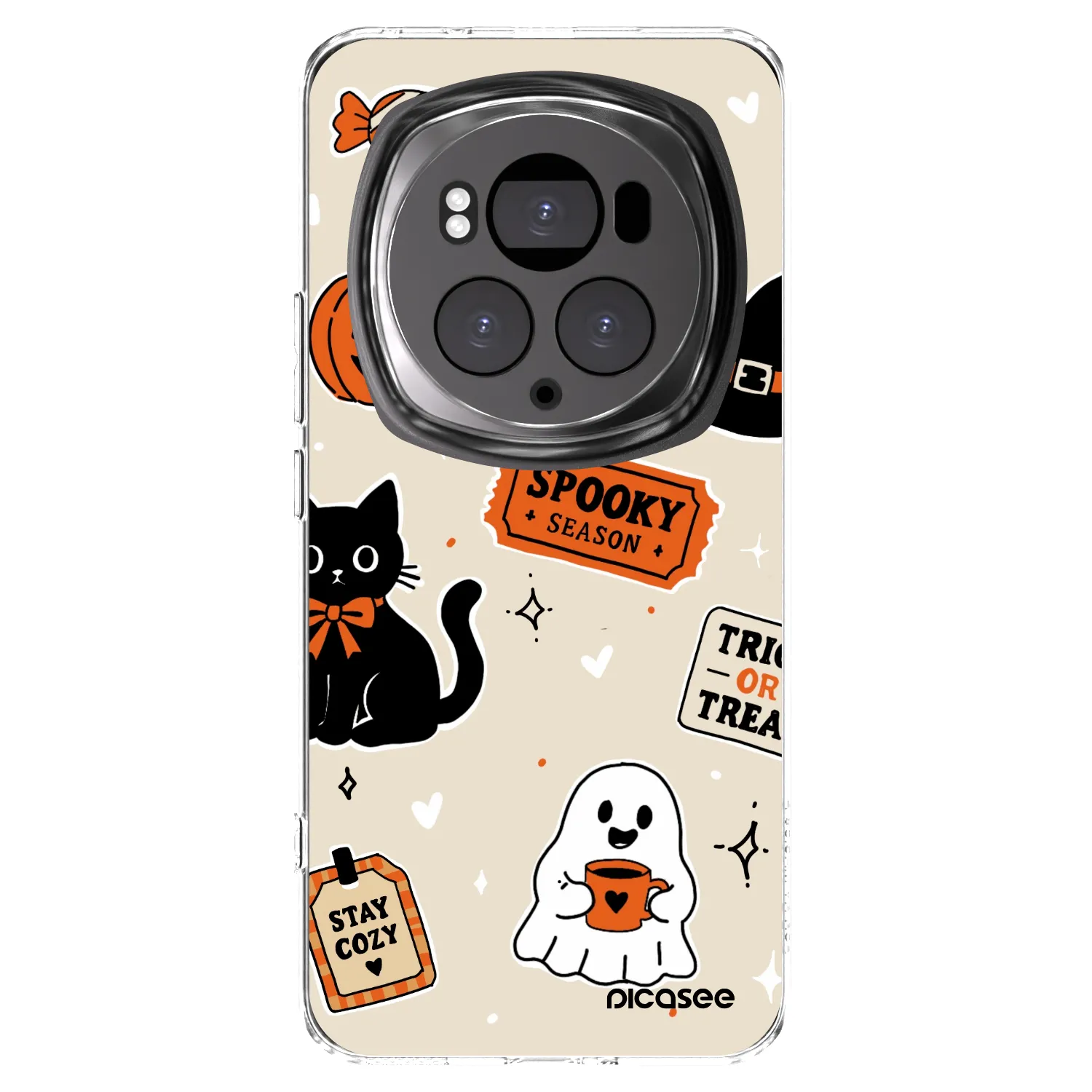 Picasee átlátszó szilikon tok az alábbi mobiltelefonokra Honor Magic6 Pro - Halloween stickers