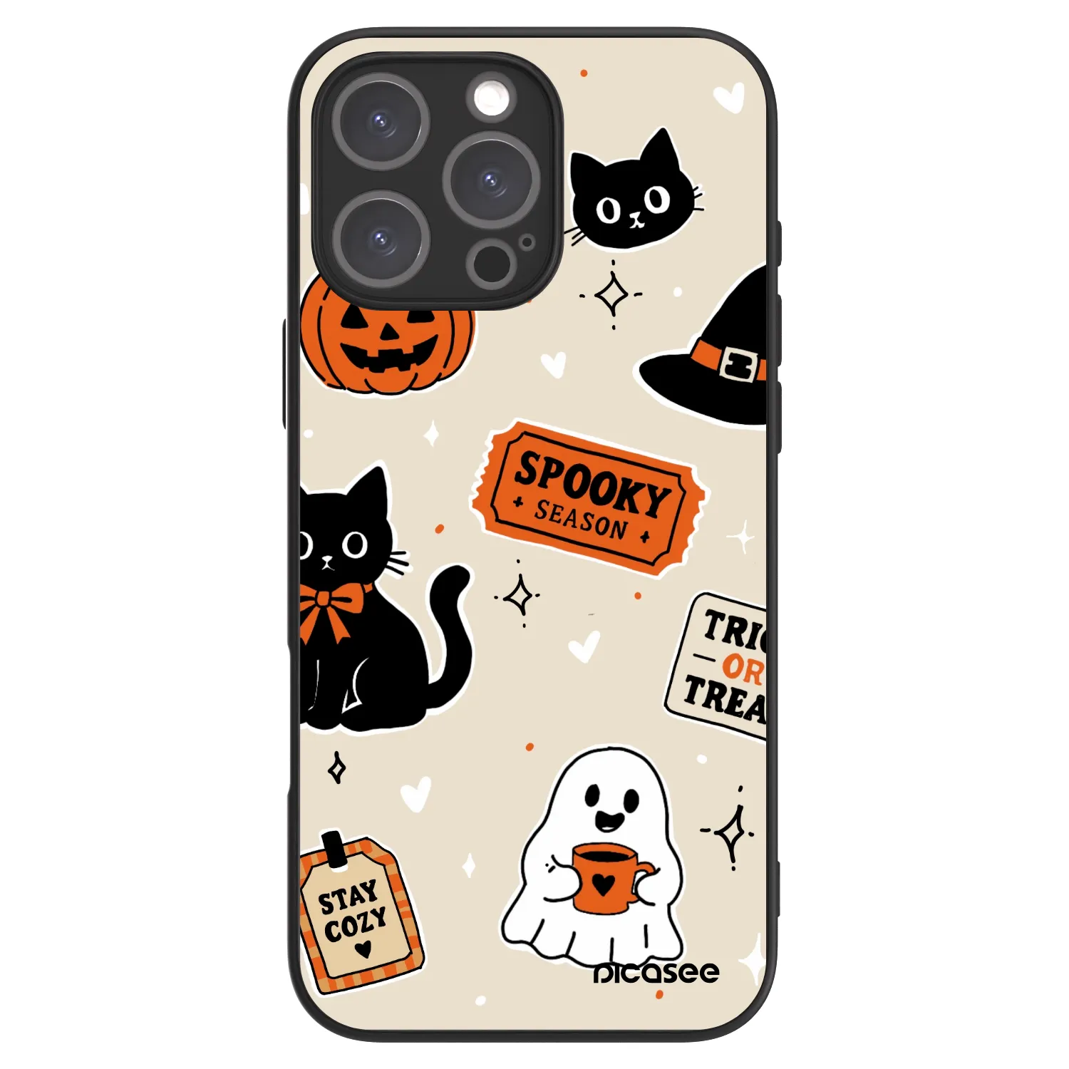 Picasee ULTIMATE CASE MagSafe Apple iPhone 16 Pro Max - készülékre - Halloween stickers