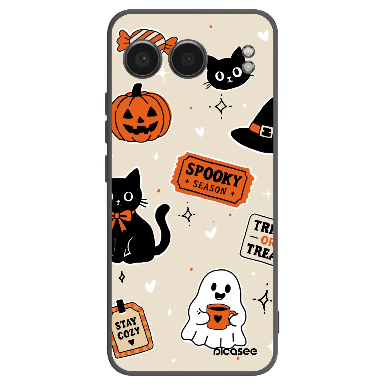 Picasee fekete szilikon tok az alábbi mobiltelefonokra OnePlus Nord 4 - Halloween stickers