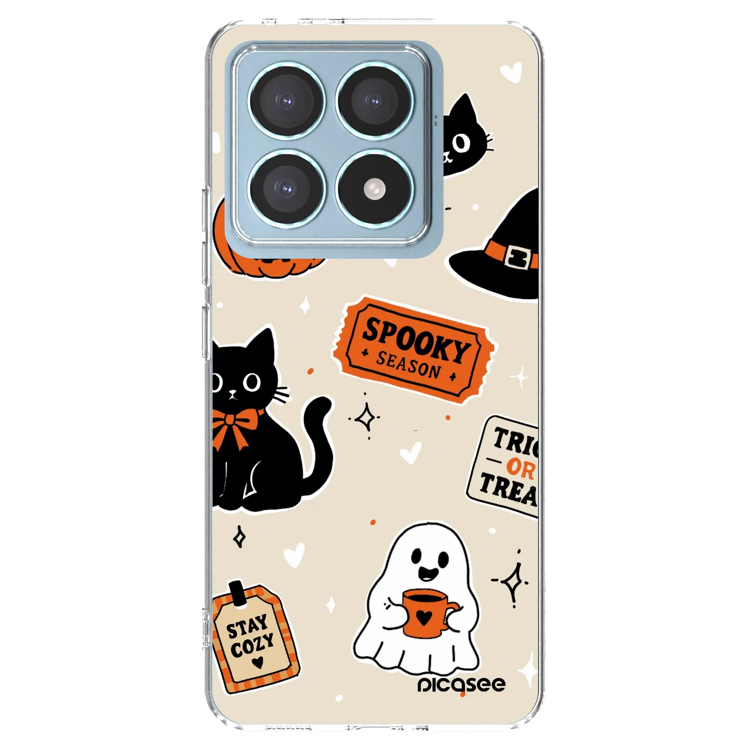Picasee átlátszó szilikon tok az alábbi mobiltelefonokra Xiaomi 14T Pro - Halloween stickers