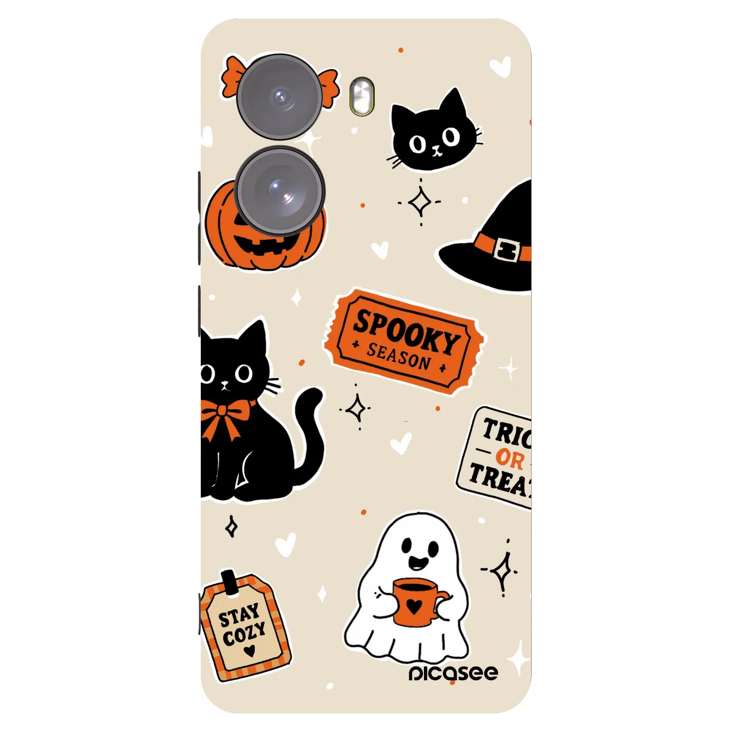 Picasee fekete szilikon tok az alábbi mobiltelefonokra Xiaomi Poco X7 - Halloween stickers
