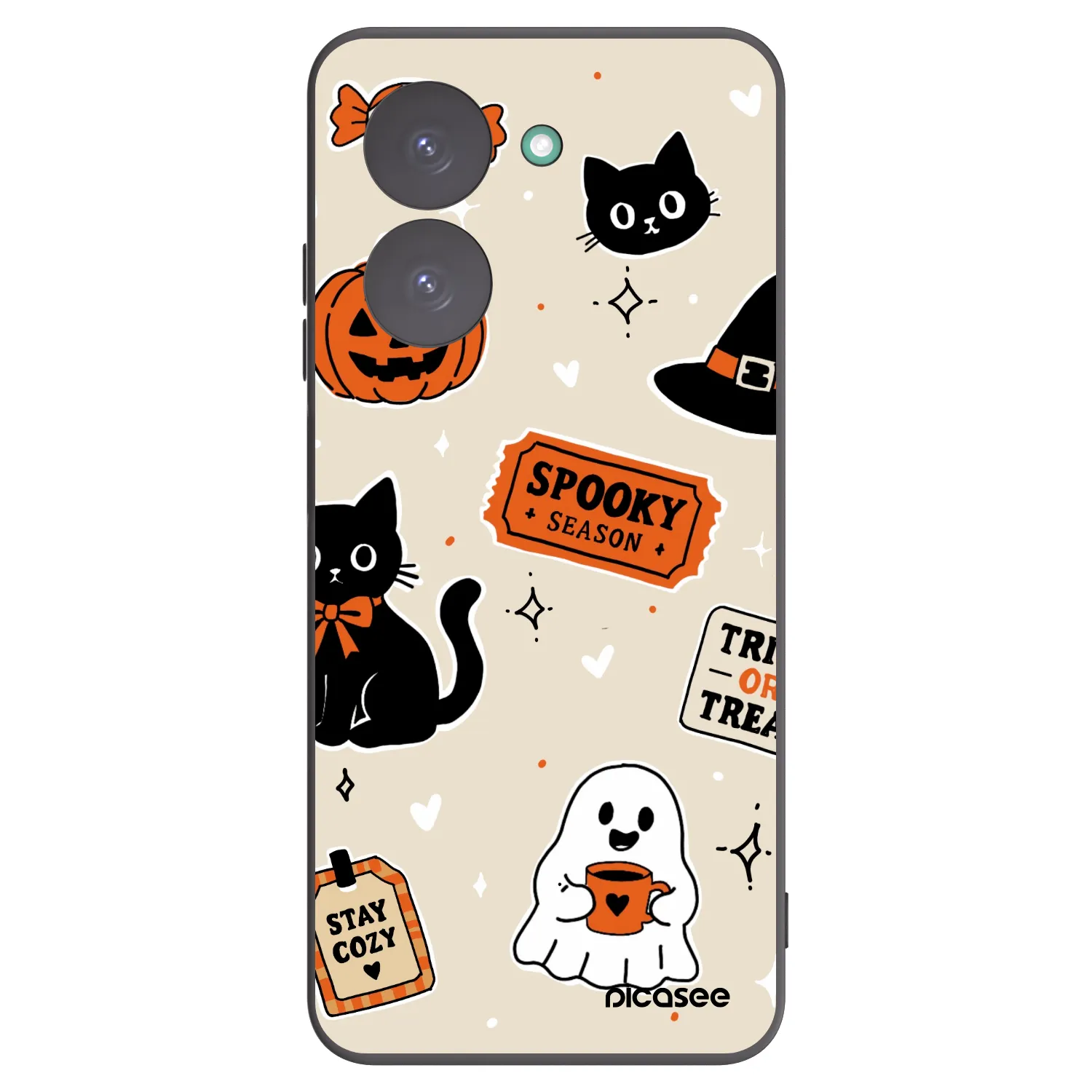 Picasee fekete szilikon tok az alábbi mobiltelefonokra Xiaomi Redmi A5 - Halloween stickers