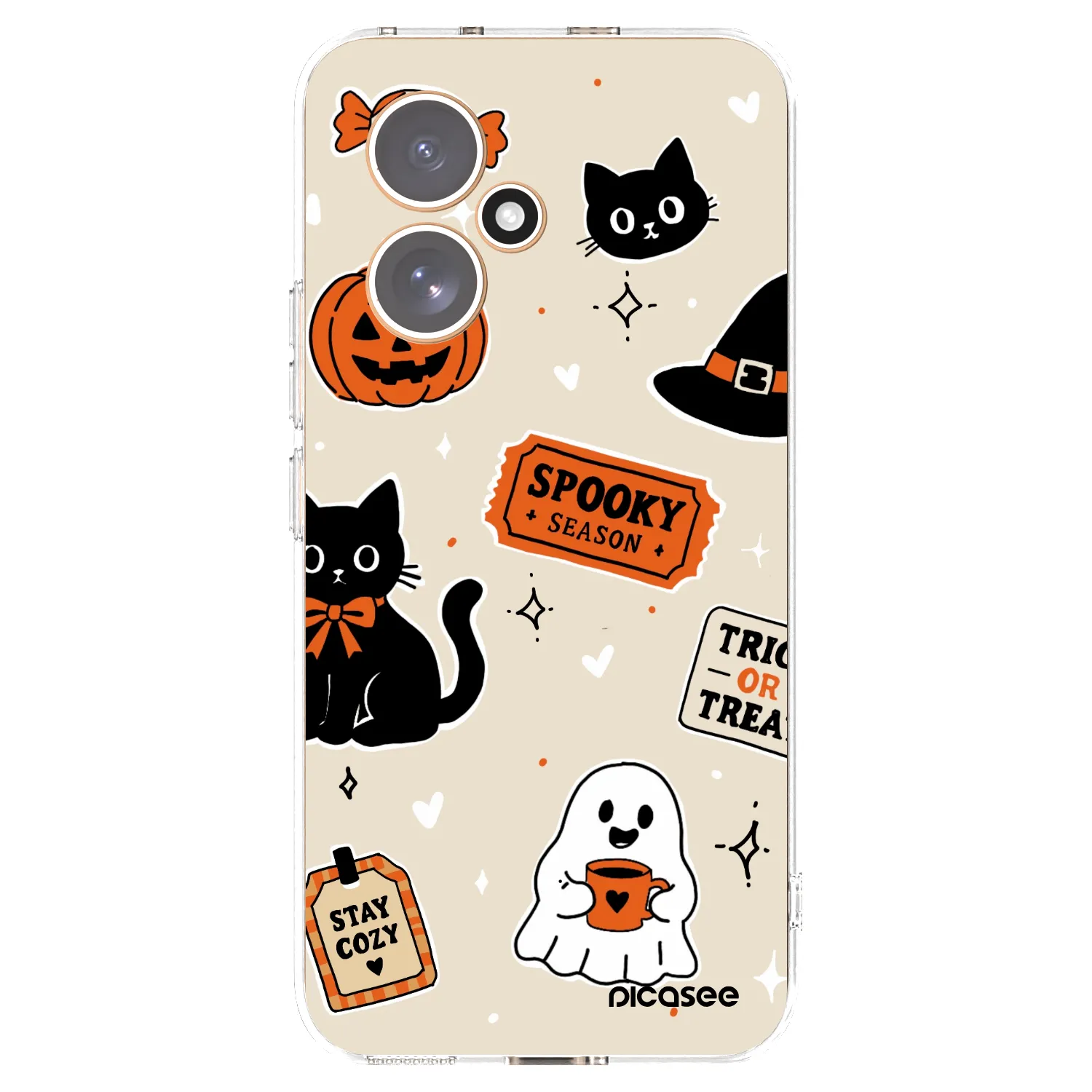 Picasee átlátszó szilikon tok az alábbi mobiltelefonokra Honor 400 5G - Halloween stickers