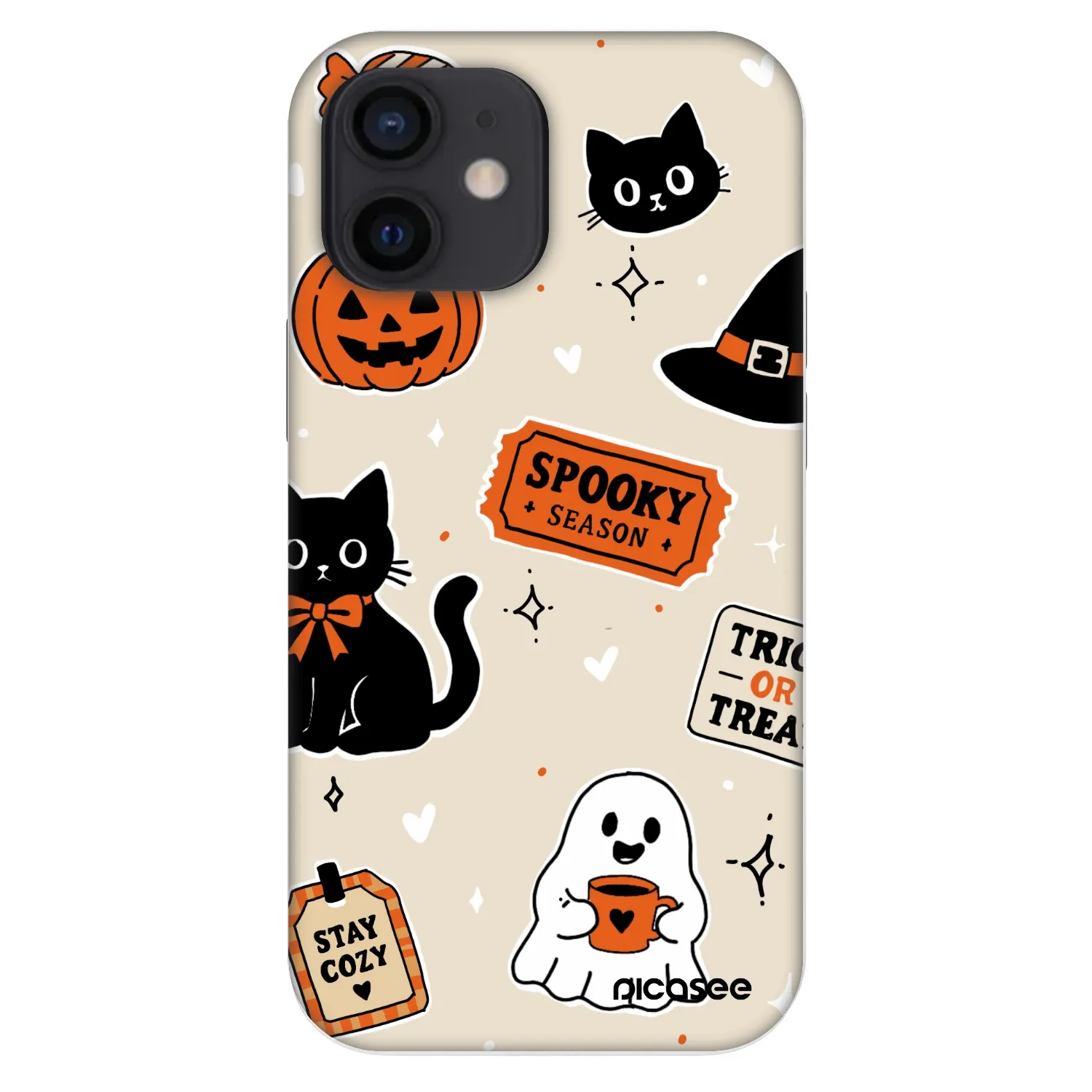 Picasee Fashion Case Apple iPhone 12 mini - Halloween stickers