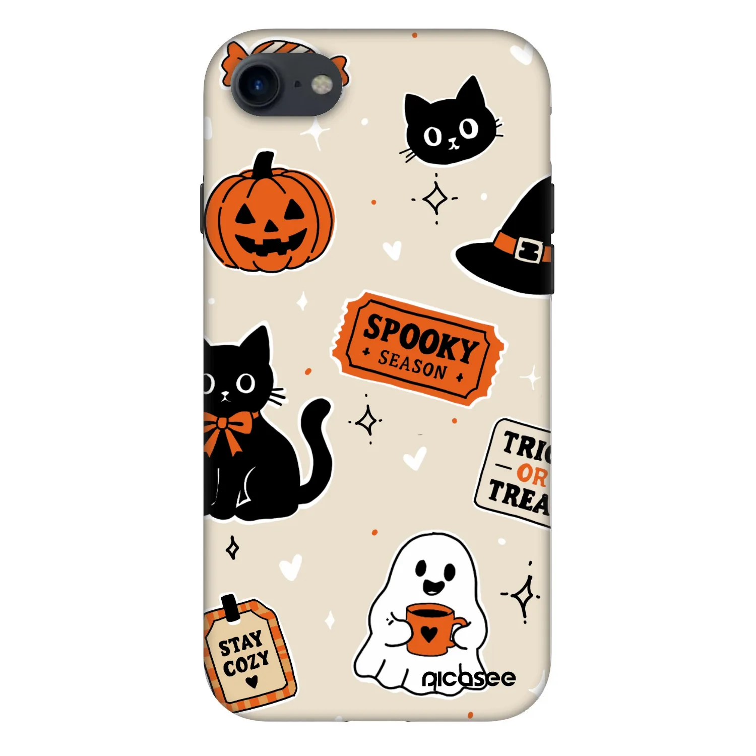 Picasee Fashion Case Apple iPhone SE 2020 - Halloween stickers