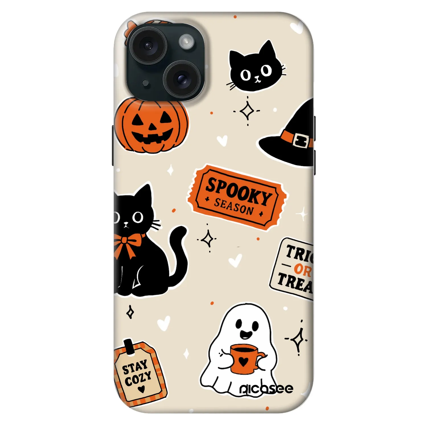 Picasee Fashion Case MagSafe Apple iPhone 15 Plus - Halloween stickers