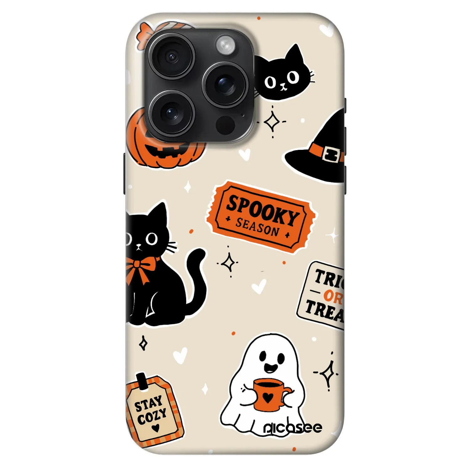 Picasee Fashion Case MagSafe Apple iPhone 15 Pro - Halloween stickers