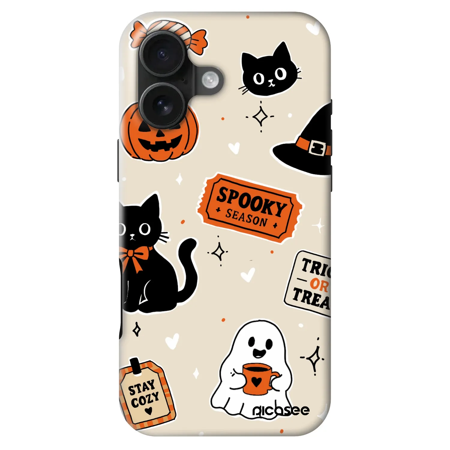 Picasee Fashion Case MagSafe Apple iPhone 16 - Halloween stickers