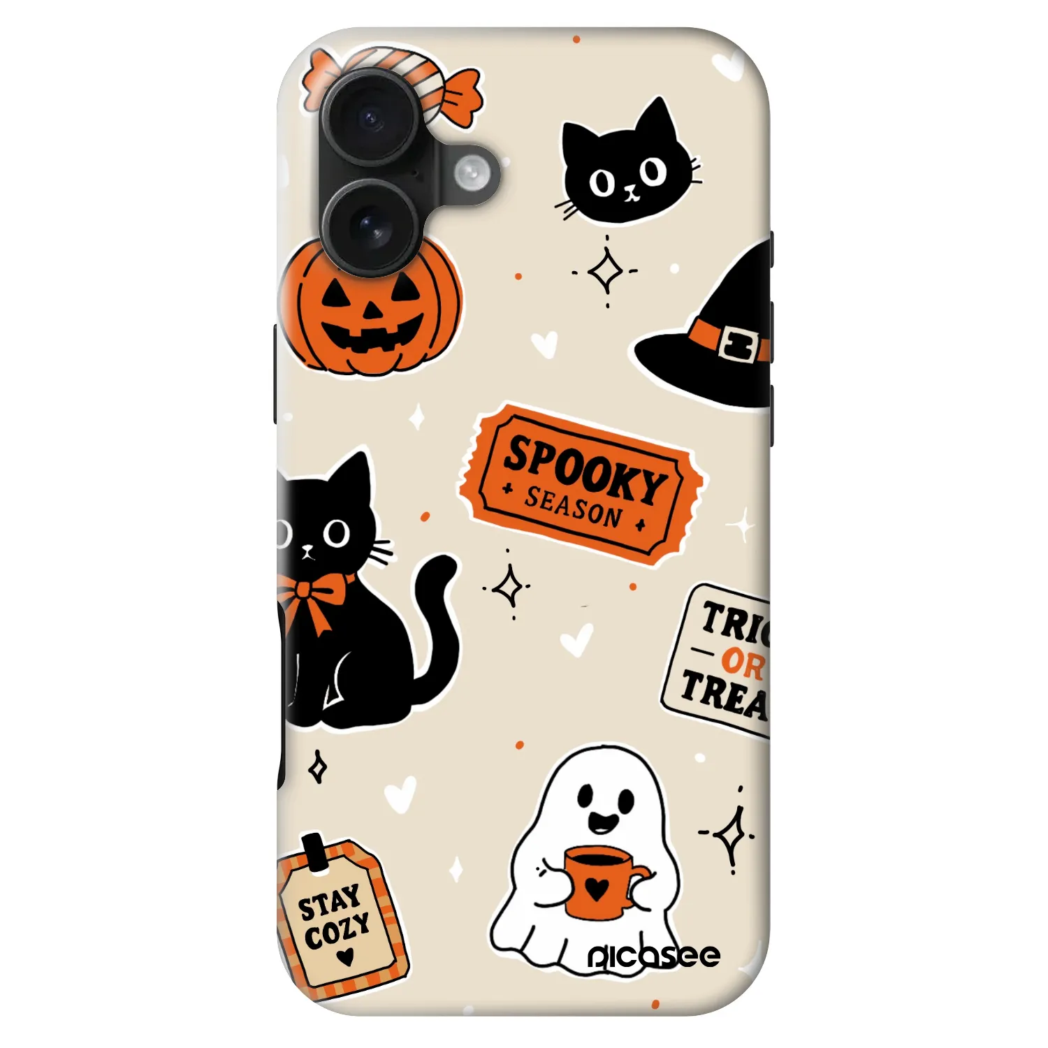 Picasee Fashion Case MagSafe Apple iPhone 16 Plus - Halloween stickers