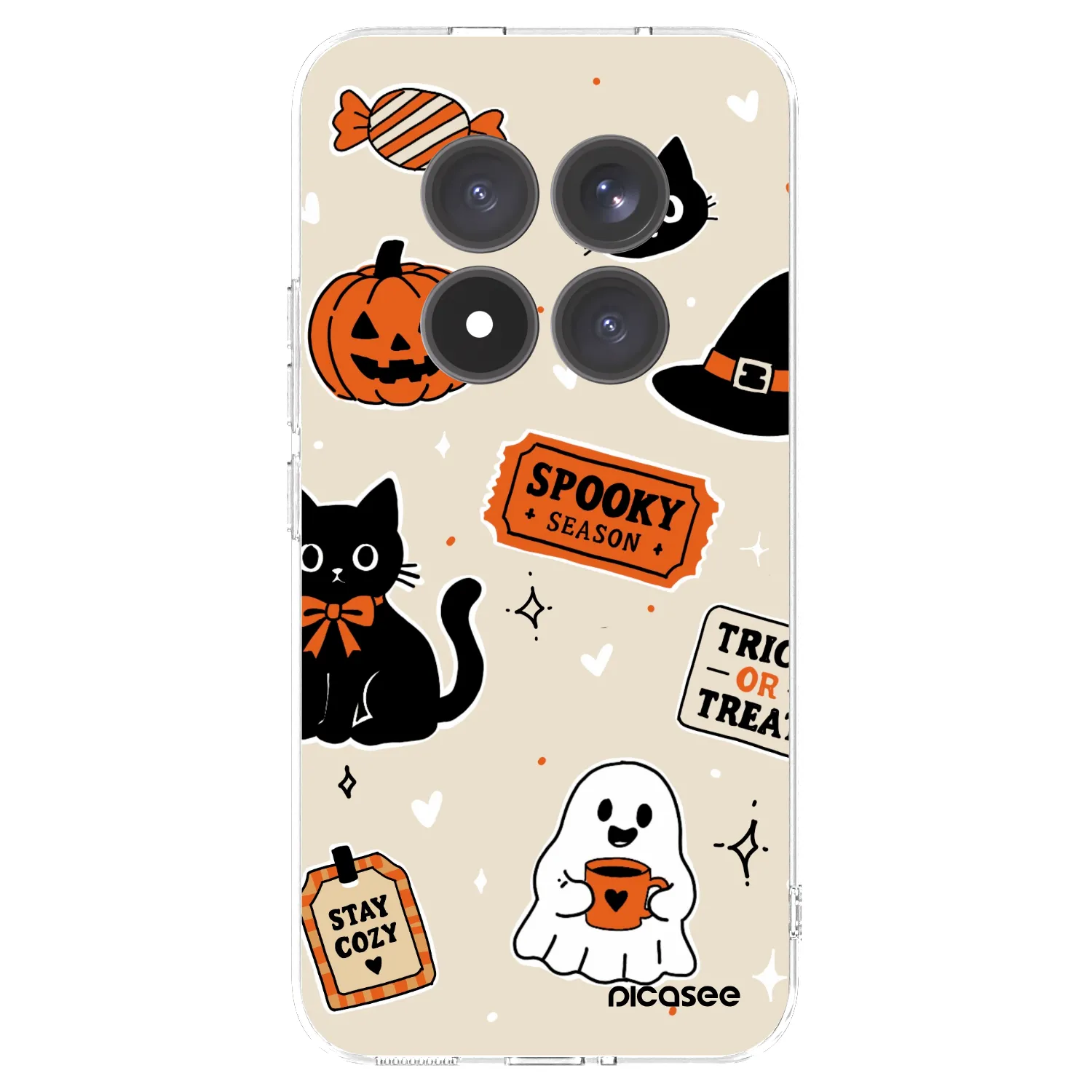 Picasee átlátszó szilikon tok az alábbi mobiltelefonokra Xiaomi Redmi Note 15 Pro+ - Halloween stickers