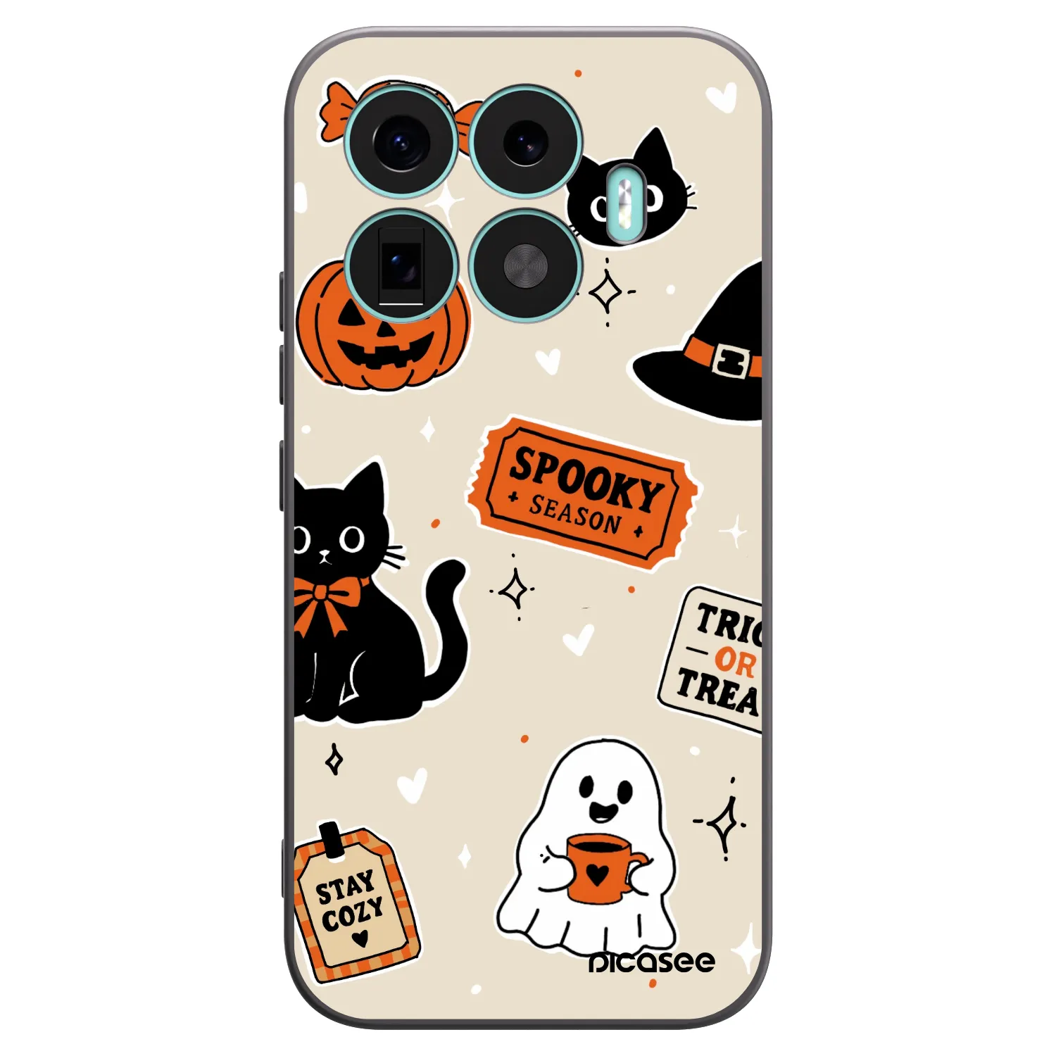Picasee fekete szilikon tok az alábbi mobiltelefonokra Xiaomi 17T - Halloween stickers