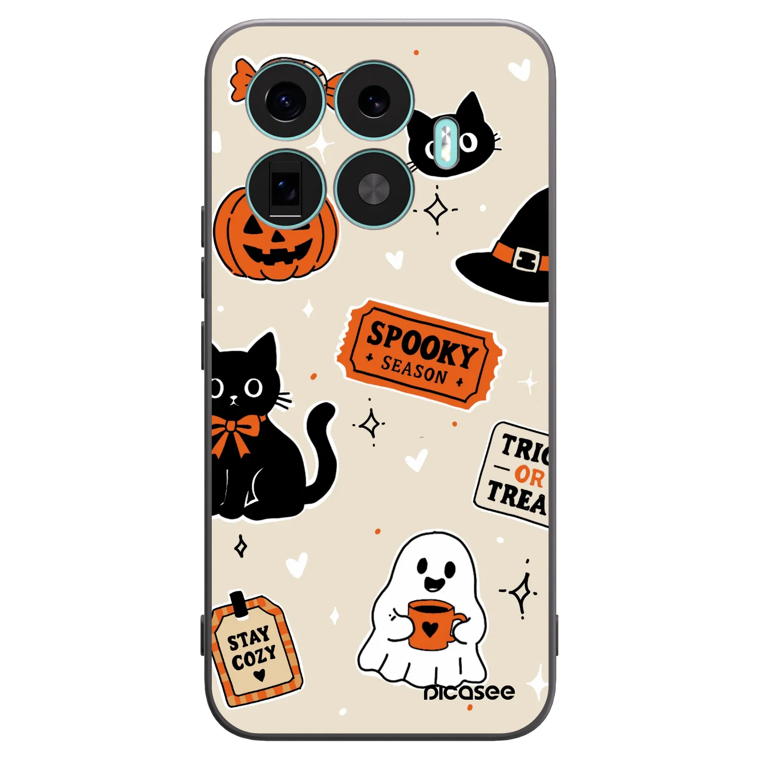 Picasee fekete szilikon tok az alábbi mobiltelefonokra Xiaomi 17T Pro - Halloween stickers
