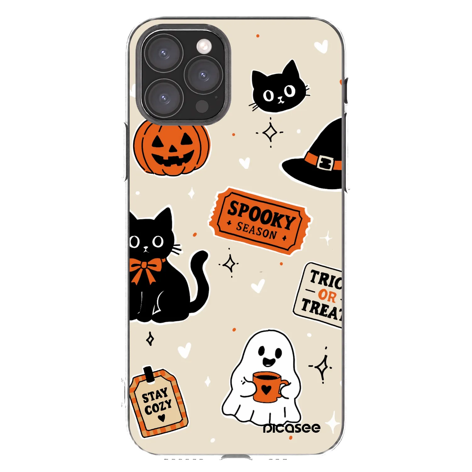 Picasee átlátszó szilikon tok az alábbi mobiltelefonokra Apple iPhone 11 Pro - Halloween stickers