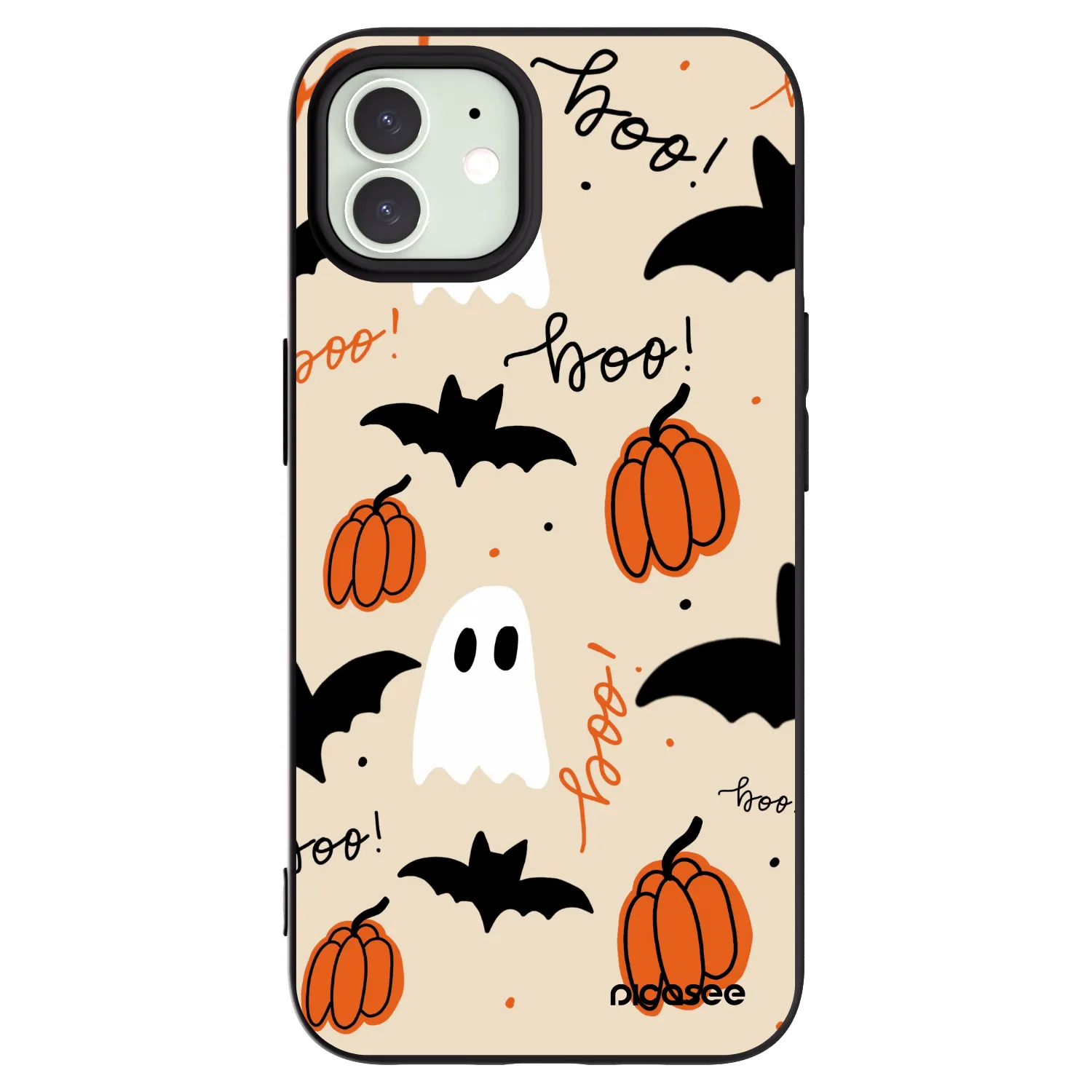 Picasee fekete szilikon tok az alábbi mobiltelefonokra Apple iPhone 12 - Halloween 26