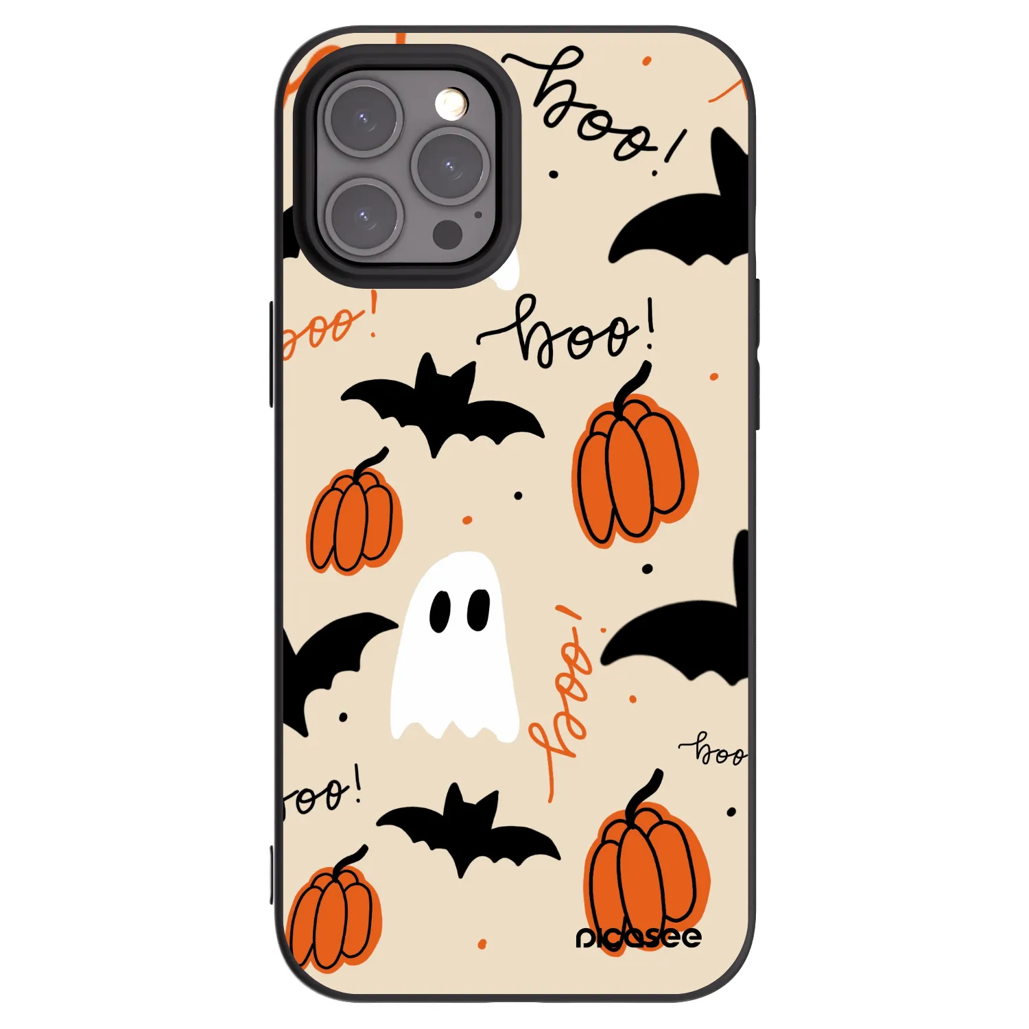Picasee fekete szilikon tok az alábbi mobiltelefonokra Apple iPhone 12 Pro Max - Halloween 26