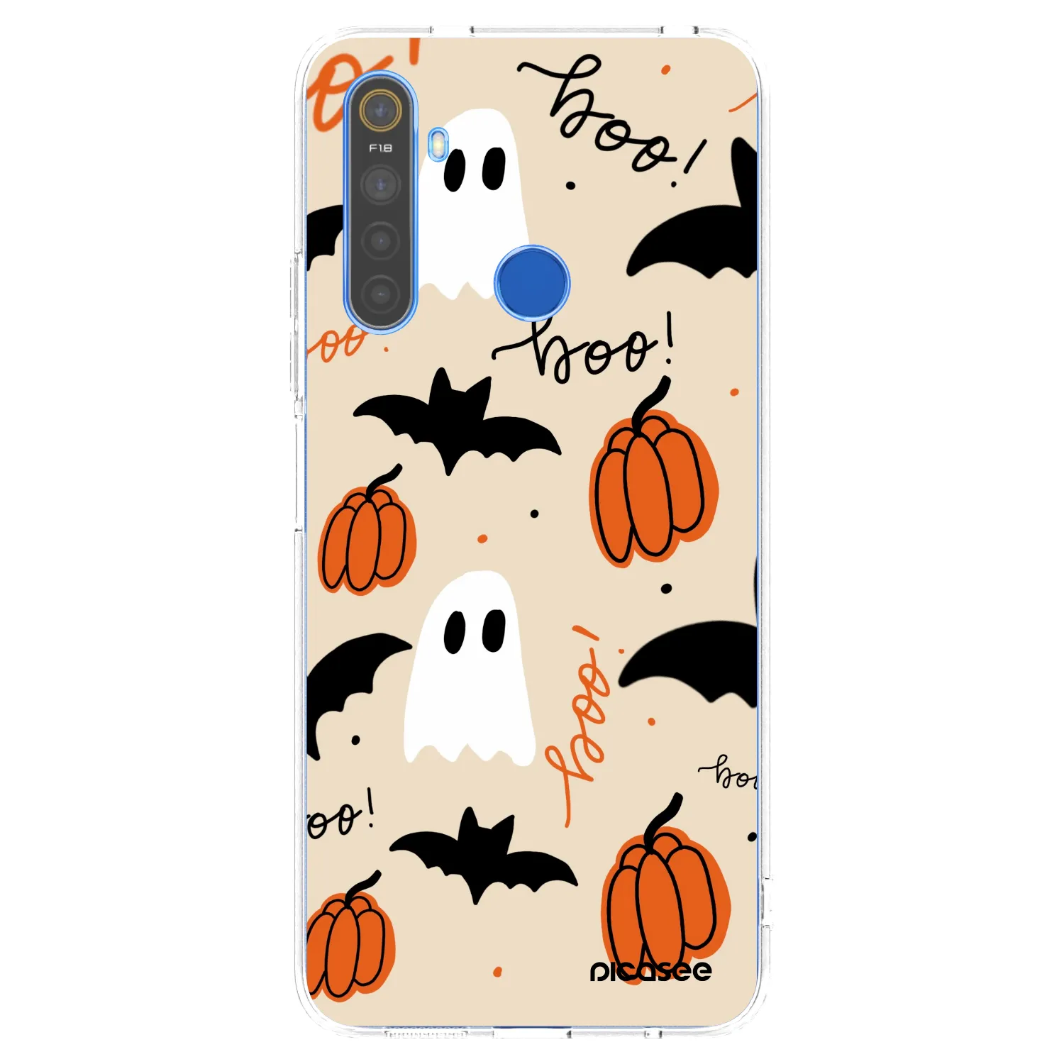 Picasee átlátszó szilikon tok az alábbi mobiltelefonokra Realme 5 - Halloween 26