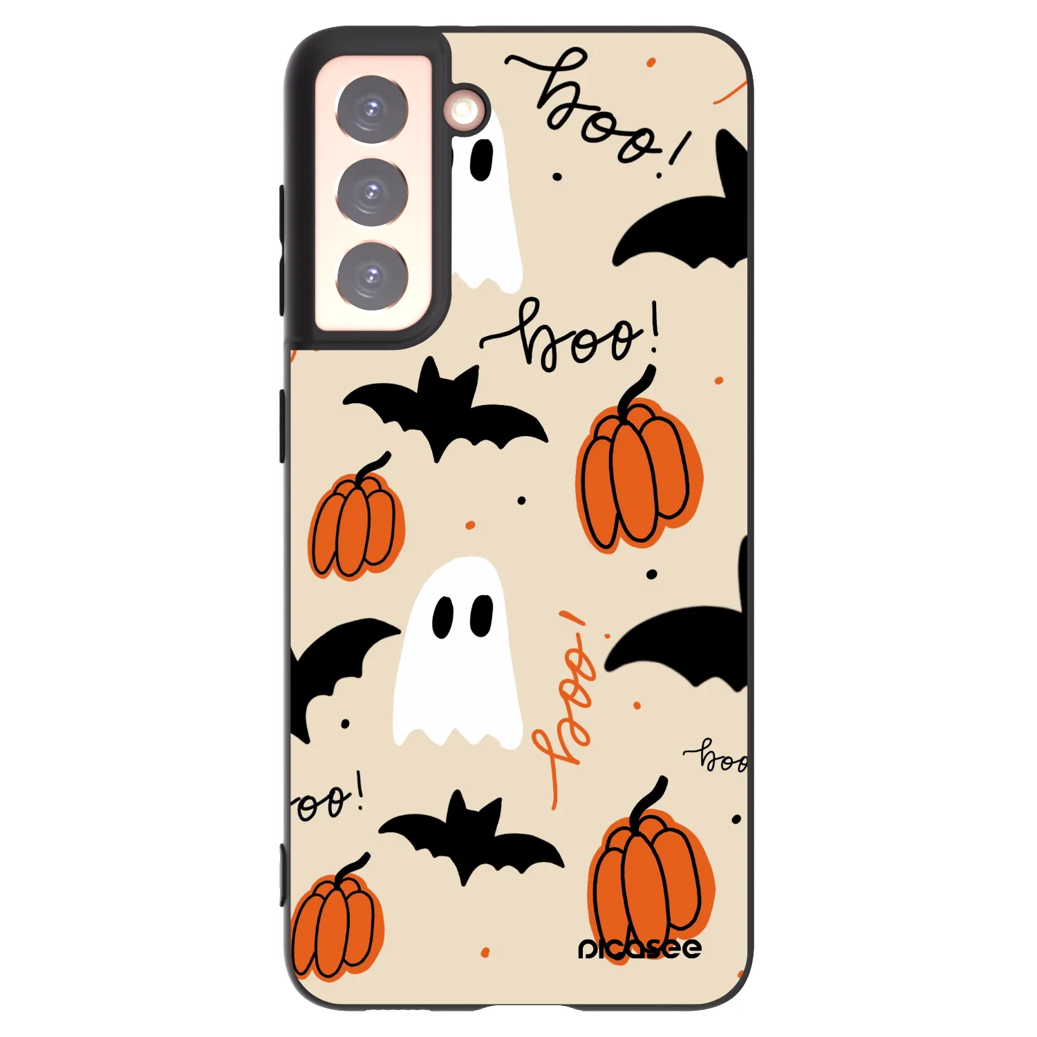 Picasee fekete szilikon tok az alábbi mobiltelefonokra Samsung Galaxy S21 5G G991B - Halloween 26