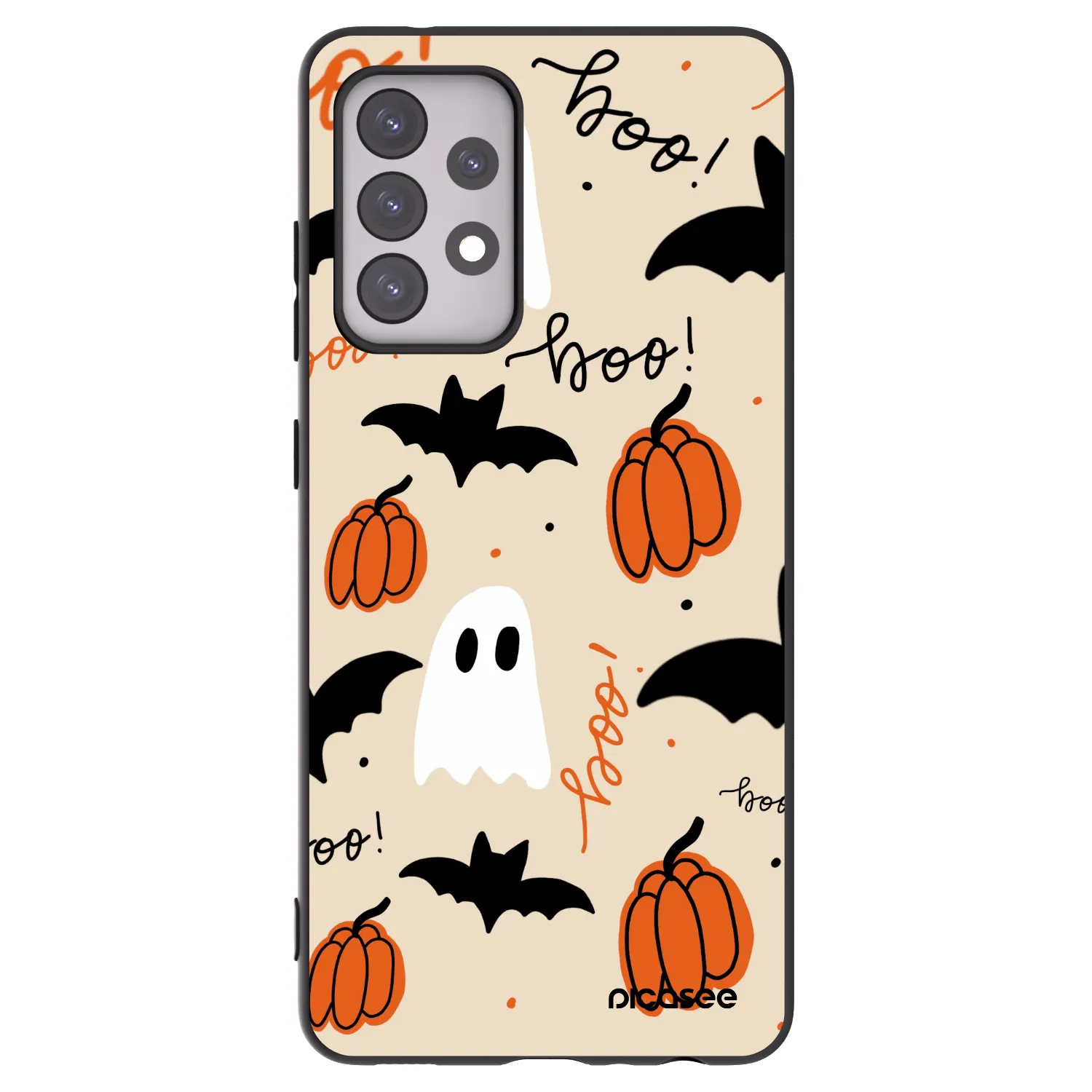 Picasee fekete szilikon tok az alábbi mobiltelefonokra Samsung Galaxy A52 5G A525F - Halloween 26