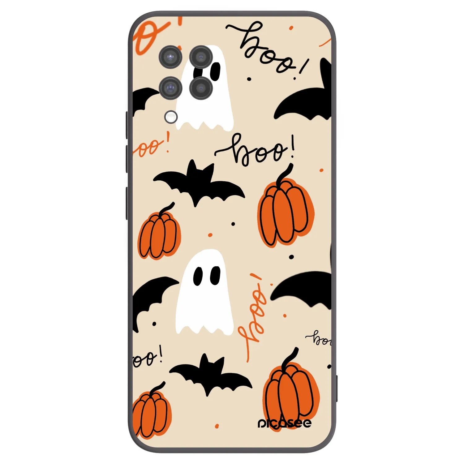 Picasee fekete szilikon tok az alábbi mobiltelefonokra Samsung Galaxy A42 A426B - Halloween 26