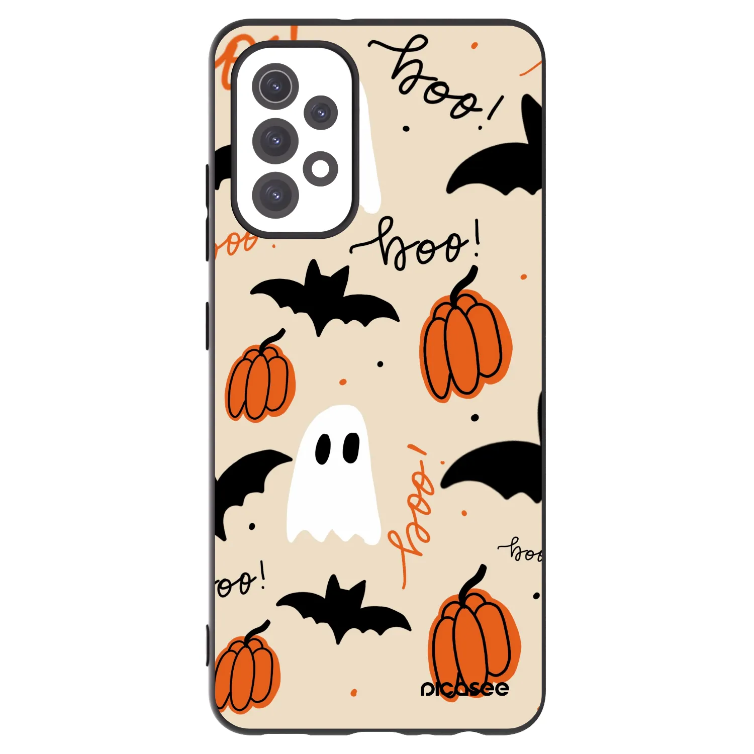 Picasee fekete szilikon tok az alábbi mobiltelefonokra Samsung Galaxy A32 5G A326B - Halloween 26