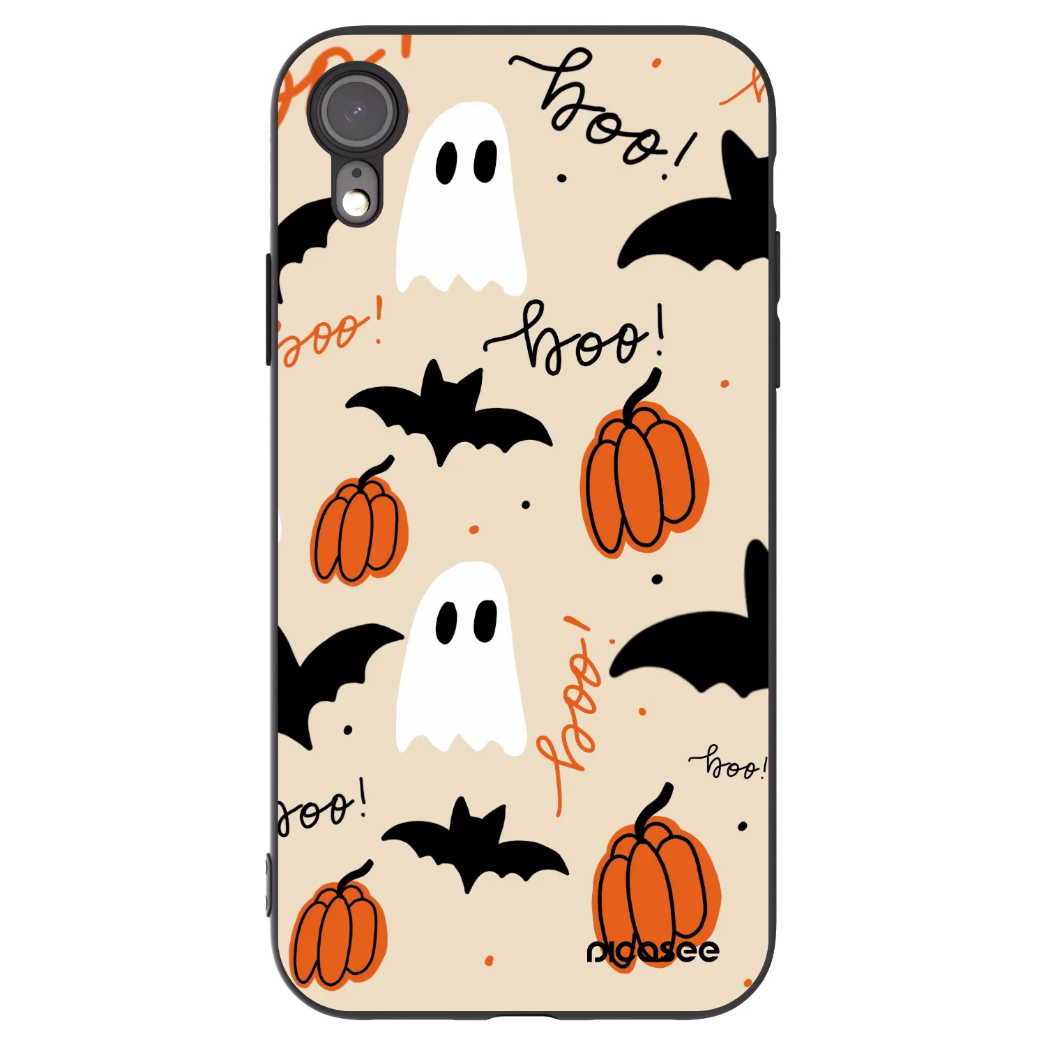 Picasee fekete szilikon tok az alábbi mobiltelefonokra Apple iPhone XR - Halloween 26