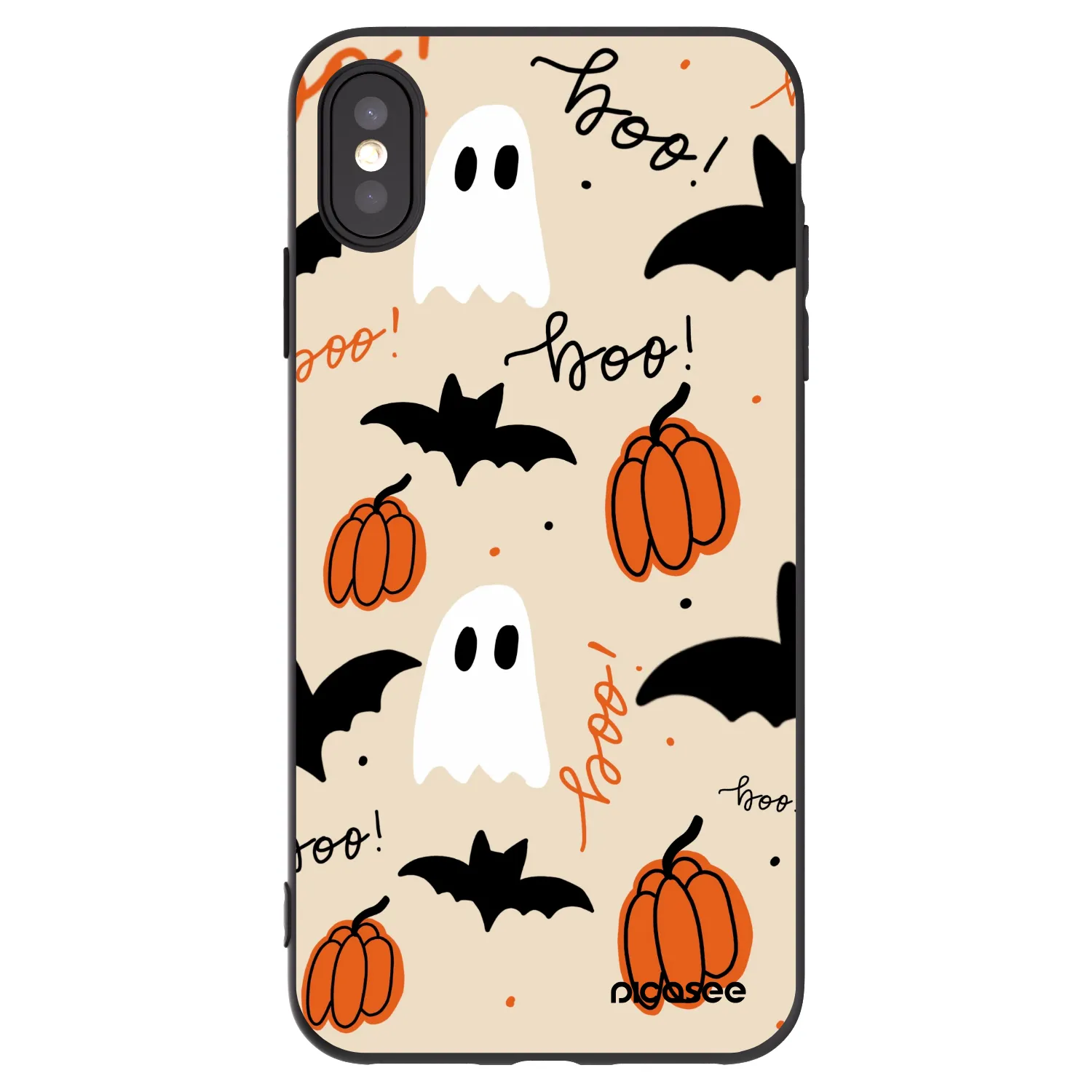 Picasee fekete szilikon tok az alábbi mobiltelefonokra Apple iPhone XS Max - Halloween 26