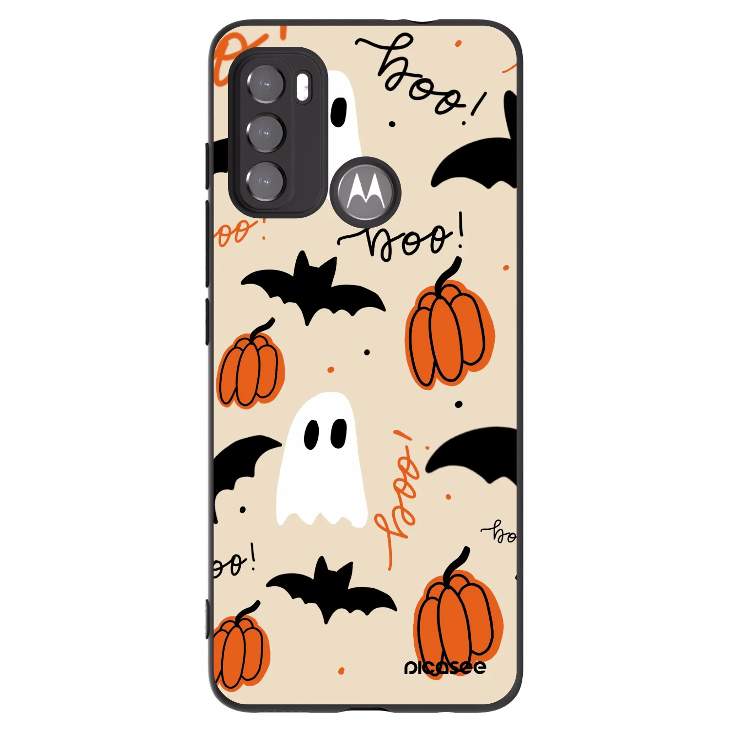 Picasee fekete szilikon tok az alábbi mobiltelefonokra Motorola Moto G60 - Halloween 26