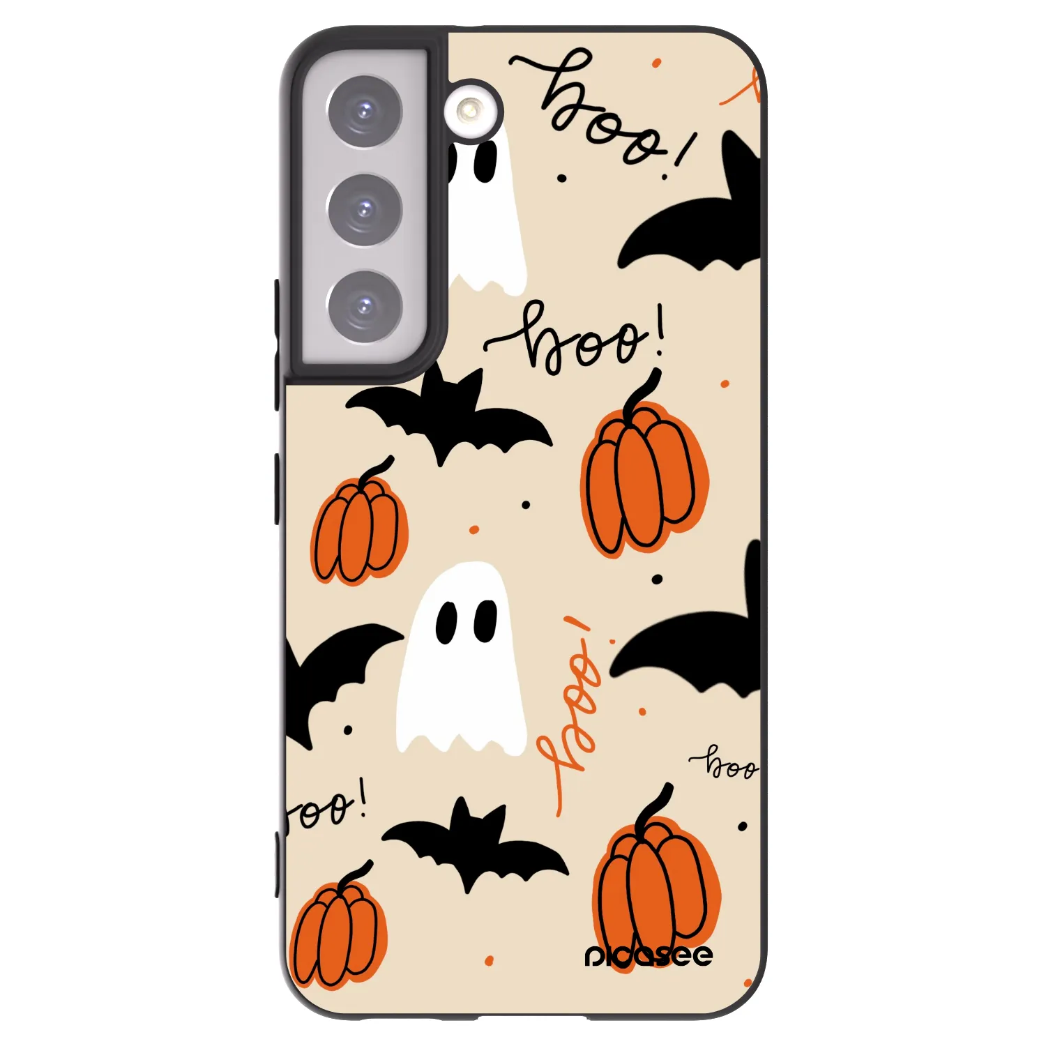 Picasee fekete szilikon tok az alábbi mobiltelefonokra Samsung Galaxy S22 5G - Halloween 26