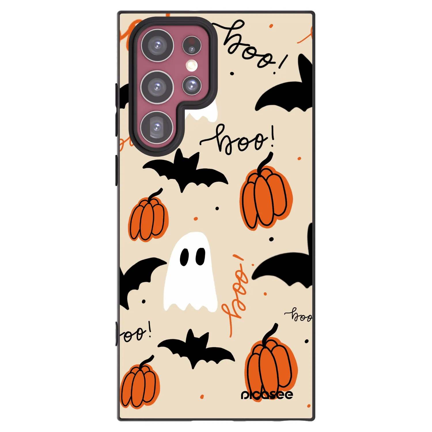 Picasee fekete szilikon tok az alábbi mobiltelefonokra Samsung Galaxy S22 Ultra 5G - Halloween 26