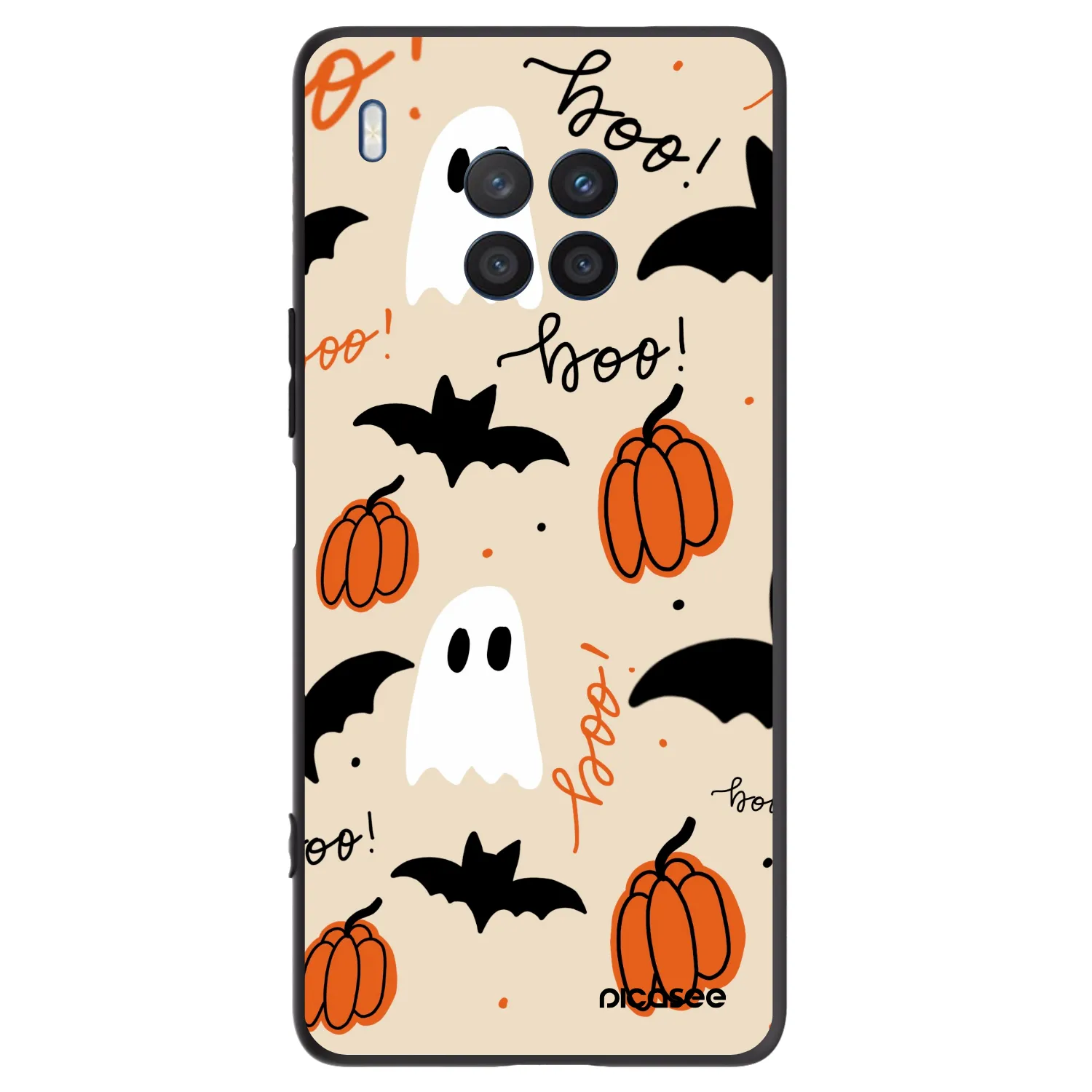 Picasee fekete szilikon tok az alábbi mobiltelefonokra Honor 50 Lite - Halloween 26