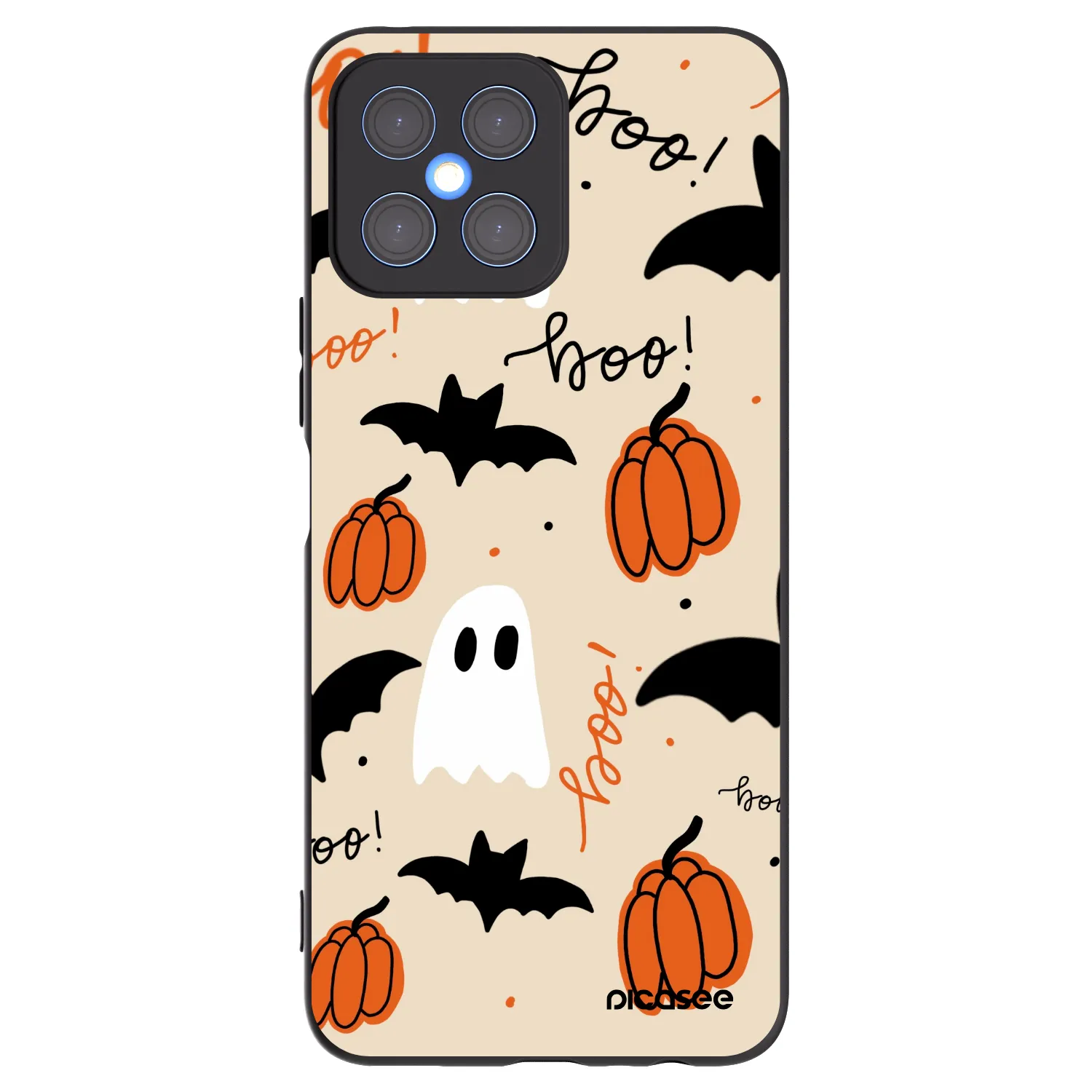 Picasee fekete szilikon tok az alábbi mobiltelefonokra Honor X8 4G - Halloween 26