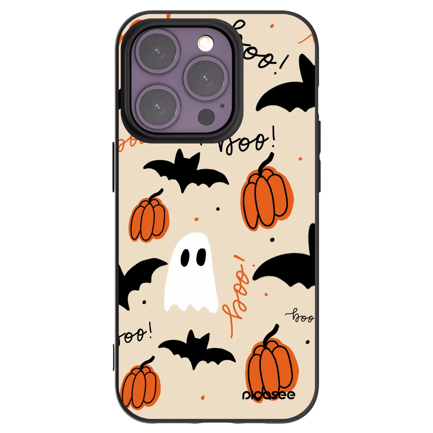 Picasee fekete szilikon tok az alábbi mobiltelefonokra Apple iPhone 14 Pro - Halloween 26