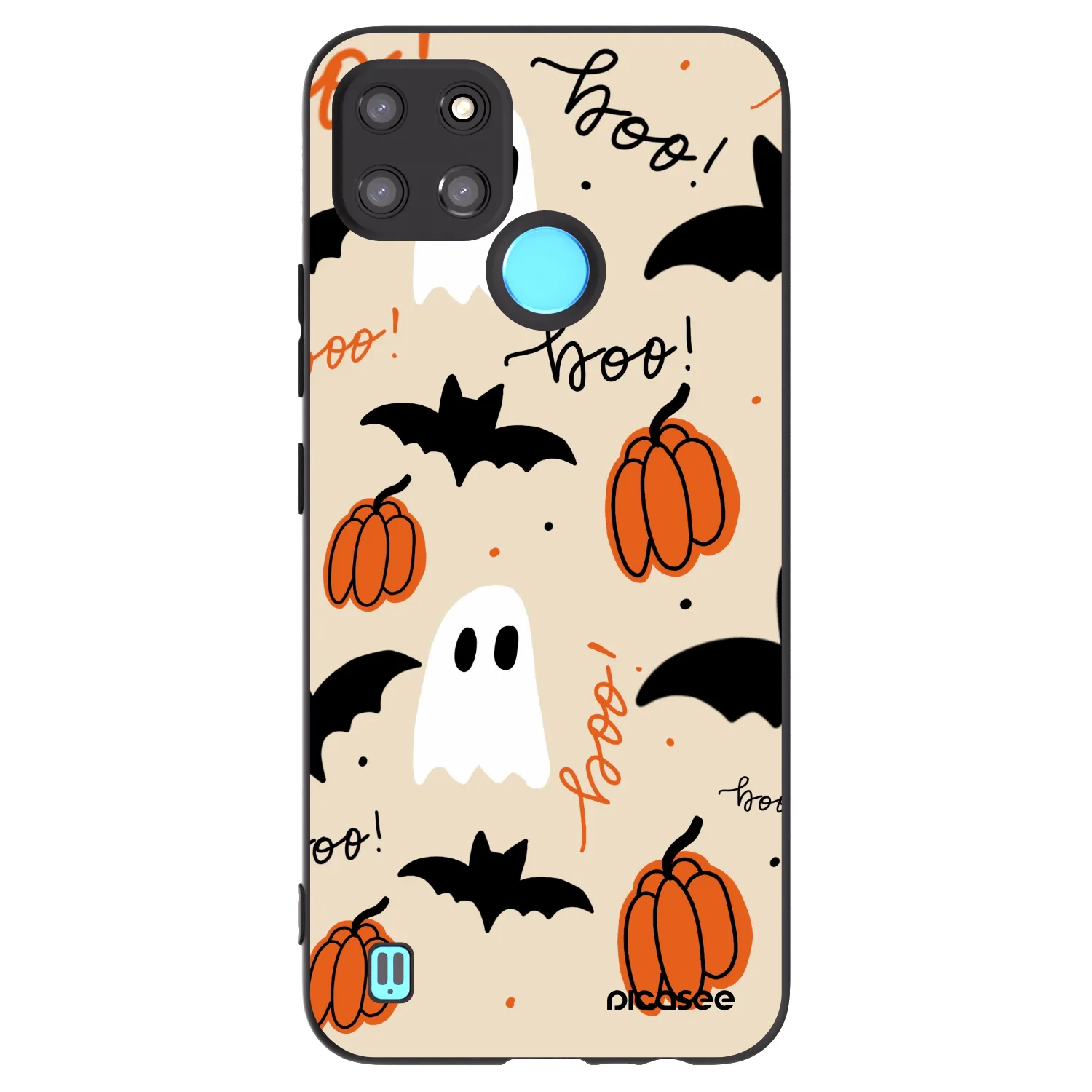 Picasee fekete szilikon tok az alábbi mobiltelefonokra Realme C21Y - Halloween 26
